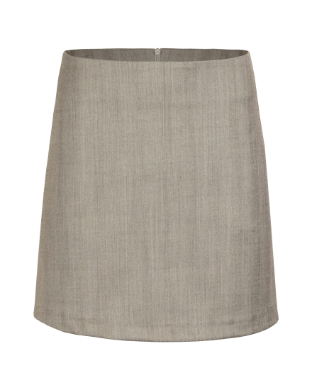 Стильная мини юбка А-силуэта Ganesha, серо-коричневый